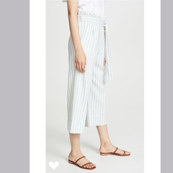 Madewell Striped Paperbag Wide Leg Pants Size Small - Picture 12 of 15